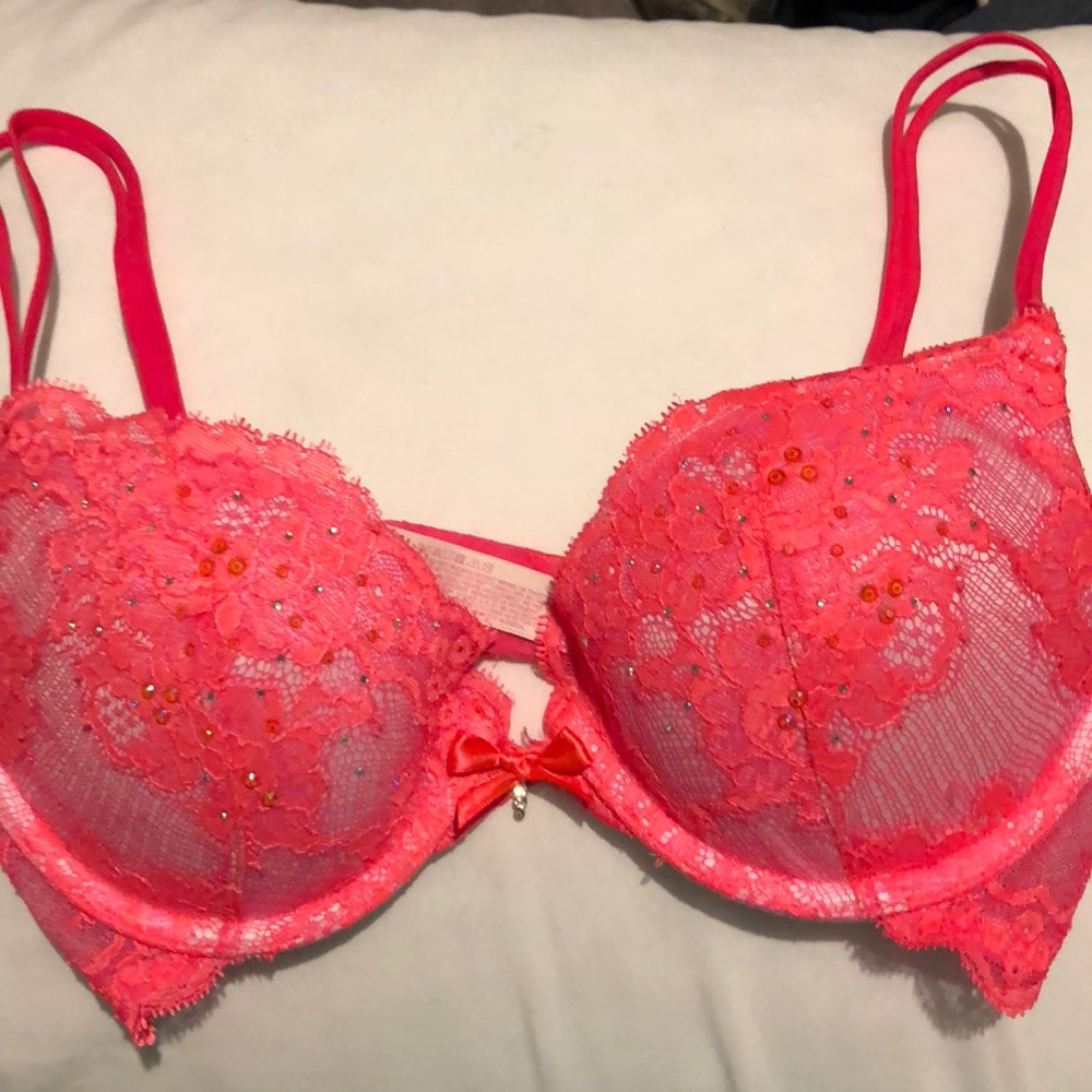 Pink jeweled VS bra